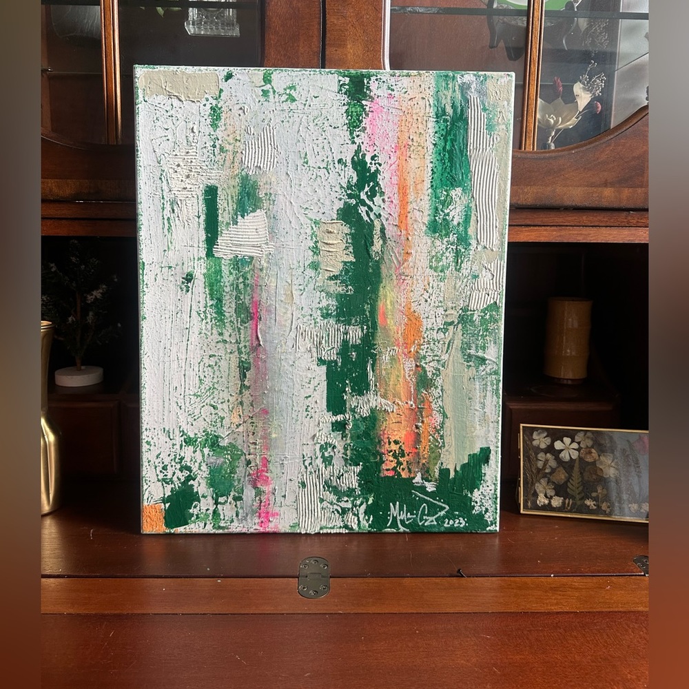 One of a Kind 16”x20” professional abstract painting